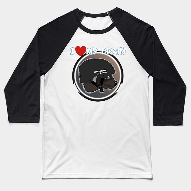 I love my Brain Baseball T-Shirt by NicGrayTees